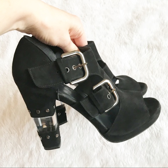 Stuart Weitzman Suede Studded Heels - Picture 3 of 8